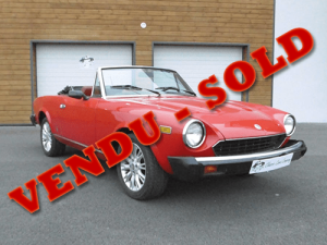 Fiat Spider 124 rouge vendu